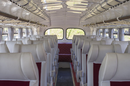 Passenger compartment in a coach - retro style bus