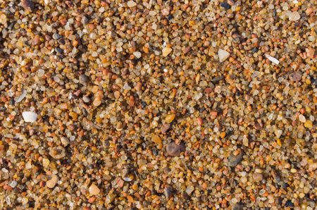 Tiny miscellaneous stones on the beachの写真素材