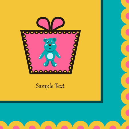 Children's greeting card. Vector illustration.のイラスト素材