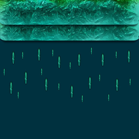 Background with raindrops falling from the clouds. vector illustrationのイラスト素材