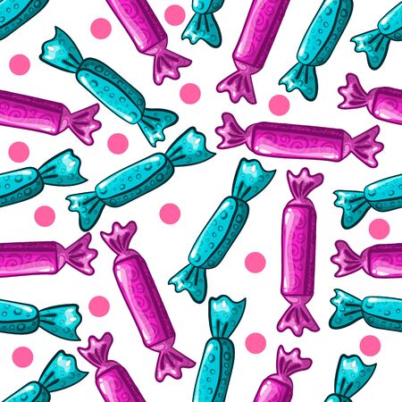 Seamless pattern with candyのイラスト素材