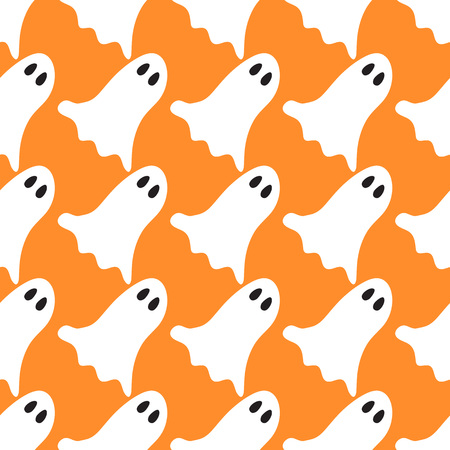 Halloween ghost seamless pattern.のイラスト素材