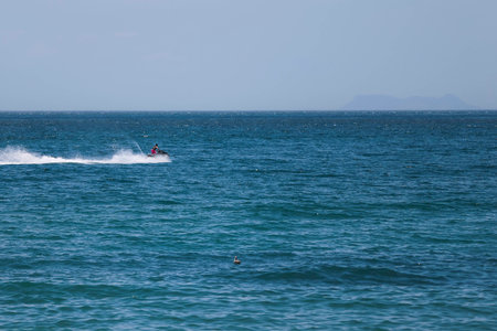 Seascape in the beautiful summer weather.