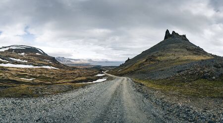 A high resolution panorama of Icelandic landscapes. Nature panorama of Iceland.の写真素材