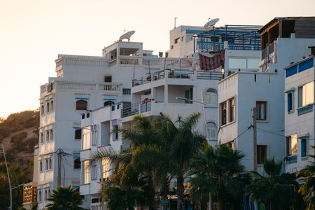 5.5.2023 Taghazout, Morocco: Charming coastal village in Morocco, renowned for its surf breaks, relaxing beaches, and vibrant local culture. High quality photoのeditorial素材