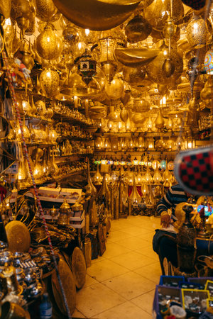Traditional medina shops in Morocco . High quality photoの写真素材