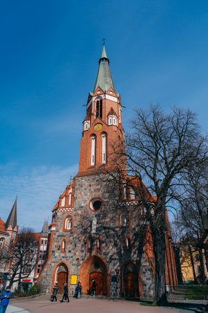 5.4.2023 Sopot, Gdansk, Poland. Monte cassino street. High quality photoのeditorial素材