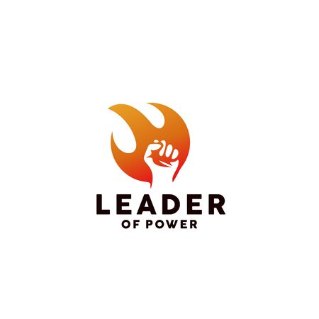 Fist Bump Flame Orange for Leadershipのイラスト素材