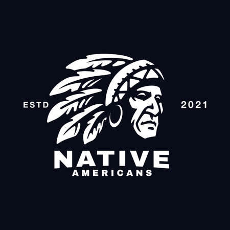 Hunter Native American Logo Design Inspirationのイラスト素材