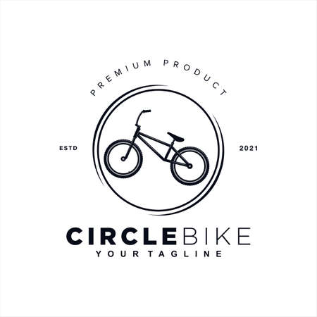 Circle Bike for Bicycle Logo Design Template Inspiration Idea Conceptのイラスト素材