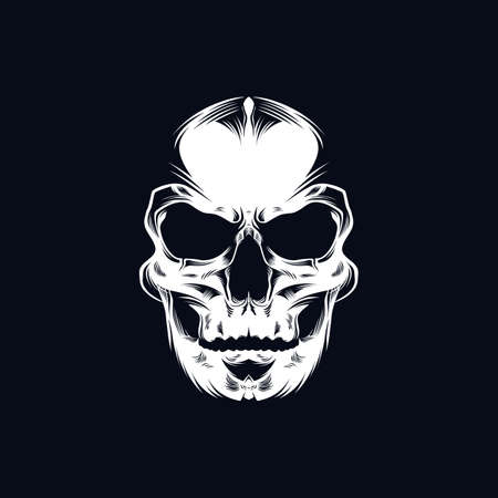 Skull Vector Logo design template inspiration idea conceptのイラスト素材