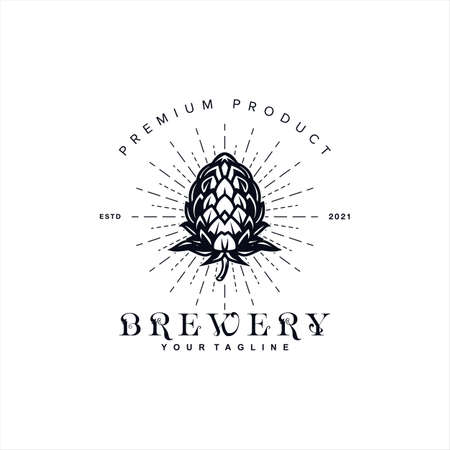 Brewery Logo Design Template Inspiration idea Conceptのイラスト素材