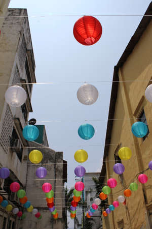 Colorful lantern decorationの写真素材