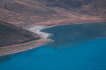 YamdrokTso Lake in Tibet Chinaの写真素材
