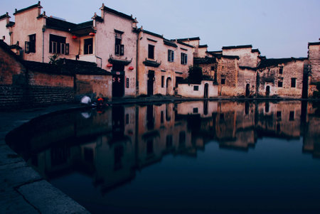 Hongcun morning の写真素材