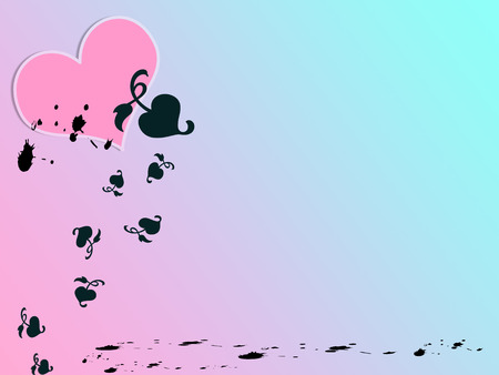 Heart pattern paper backgroundの写真素材