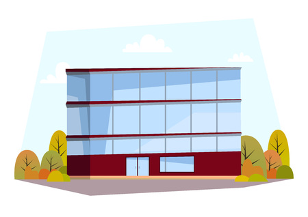 Flat building. Design for your website, brochures, etc. Vector illustration.のイラスト素材