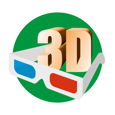 Anaglyph red and cyan 3D glasses  