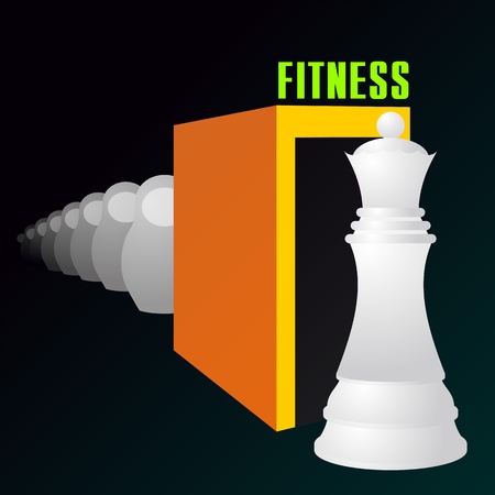Fitness can turn matryoshka doll into chess queen  のイラスト素材