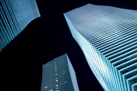 Skyscrapers in the night