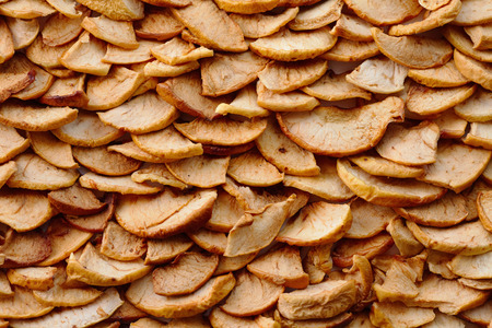 Amber Dried Apples Backgroundの写真素材