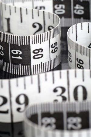 Black And White Centimeter In Macro With Numbers 90 And 60の写真素材