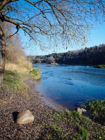 Bank of the Neman river Grodno Belarusの写真素材