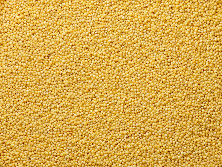 Dried couscous seeds closeup flat food backgroundの写真素材