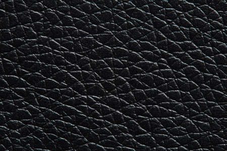 Black leather texture macro background pattern for backdrop.の写真素材