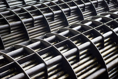 Heat exchangers tube bundle details of industrial heat exchanger shell and tube condenser, made of...