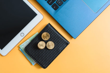 Online banking.の写真素材