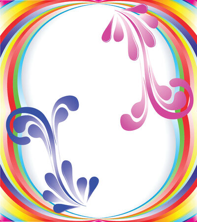 Multi-colored rainbowのイラスト素材