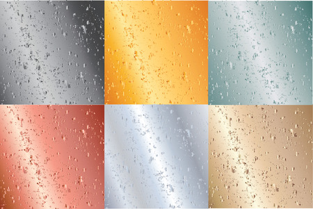 Set of old grunge metallic plates-vector illustration- SIMILARのイラスト素材