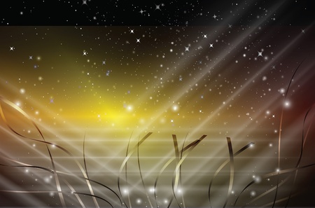 The star night skyのイラスト素材