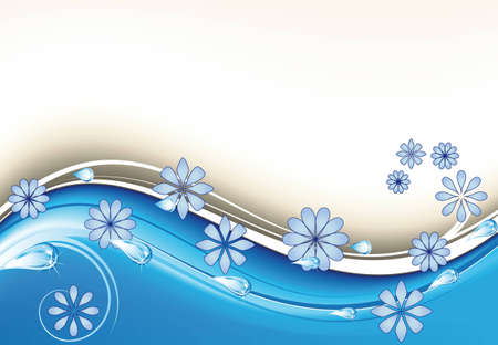 Abstract background with drops of water and colorsのイラスト素材