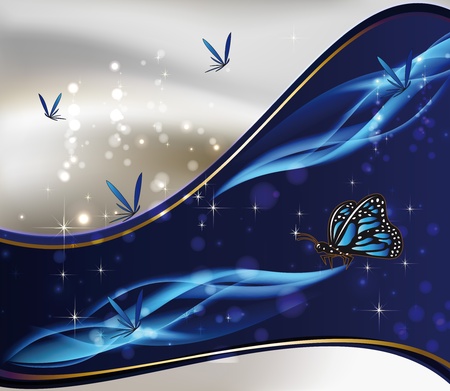 abstract background with butterflies and mothsのイラスト素材