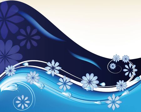 Abstract background with drops of water and colorsのイラスト素材