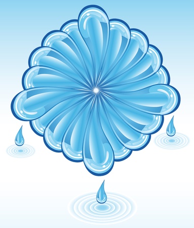 abstract background with water dropsのイラスト素材