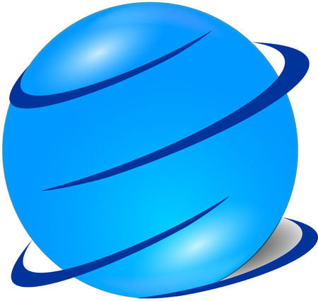 Illustration: blue globeのイラスト素材