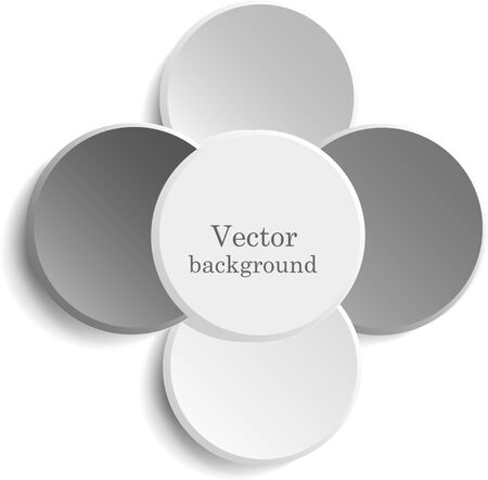 Paper a circle banner with a shadow. Vector illustrationのイラスト素材