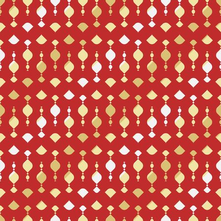 A seamless vector ornamental pattern with butterflies in geometric layout. Surface print design.のイラスト素材