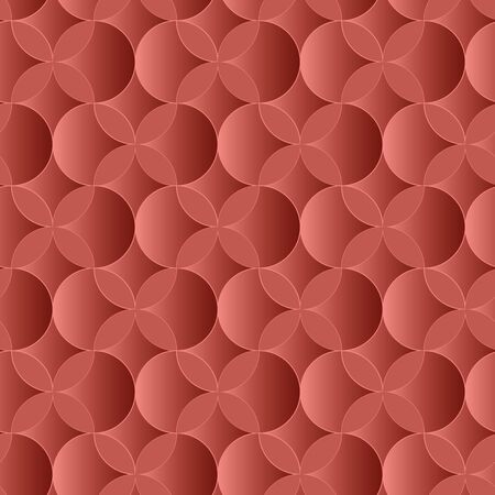 A seamless vector pattern with red paperct ornament. Decorative surface print design. Great for backgrounds, cards, wrapping paper and packagingのイラスト素材
