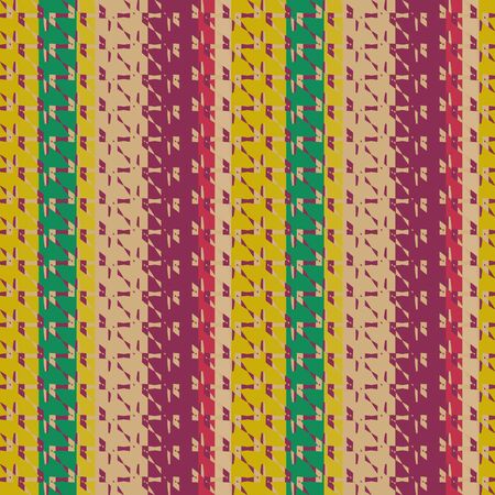 A colorful striped abstract geometric seamless vector pattern. Decorative surface print design.のイラスト素材