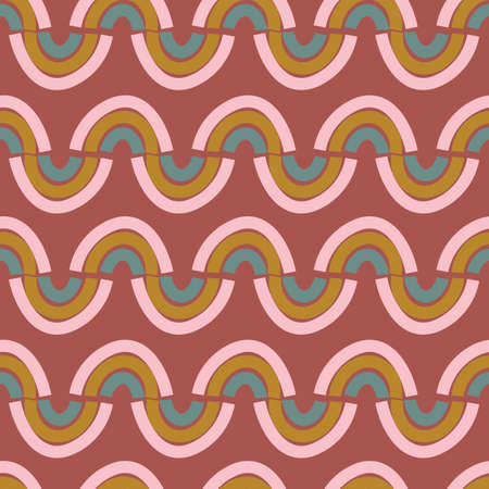 Rainbows zig zag seamless vector pattern. Seamless vector pattern for fabrics, textiles, stationery, children gift wrap, nursery home decor, scrapbook, and packaging.のイラスト素材