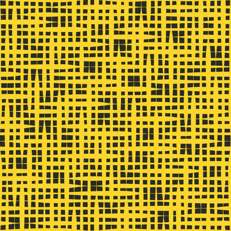 Abstract geometric seamless vector pattern in yellow an charcoal gray. Surface print design for fabrics, stationery, scrapbook paper, gift wrap, backgrounds, textiles, home decor, and packaging.のイラスト素材
