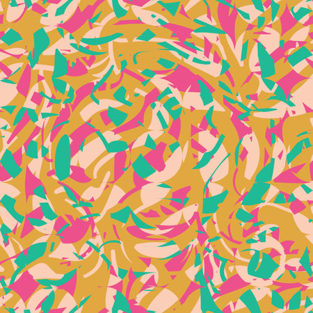 An abstract vibrant shapes seamless vector patternのイラスト素材