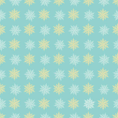 A simple winter snowflakes seamless vector patternのイラスト素材
