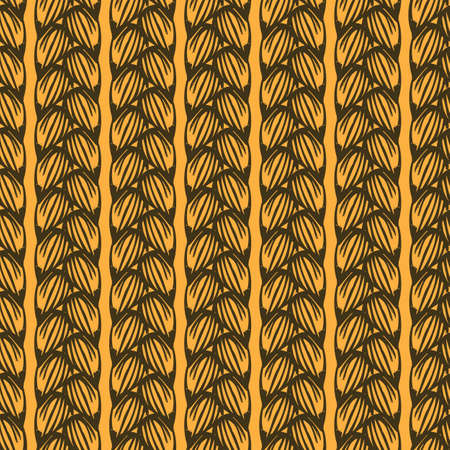 A three stranded braids seamless vector patternのイラスト素材