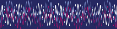 A wavy signals seamless vector horizontal border