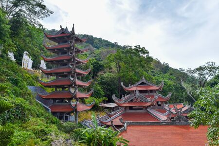 Ta Cu Mountain, Phan Thiet, Linh Son Truong Tho Pagoda temples in Vietnamの写真素材